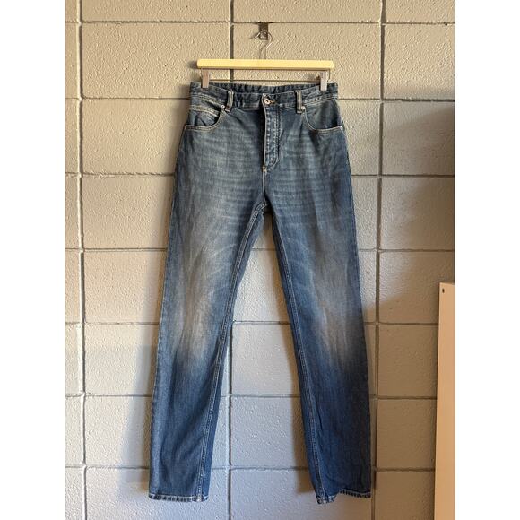 NWOT Men's Bottega Veneta Slim Denim Jeans in Medium Wash size 46 Quiet Luxury - Picture 2 of 6
